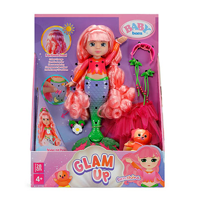 Baby Born Glam Up Mermaid Doll Sunshine